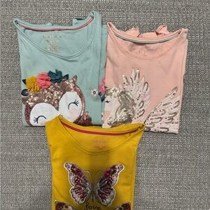 Set of Three Girls' Graphic Tees